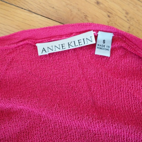 Bright Pink Vintage Anne Klein Cardigan - Picture 5 of 7